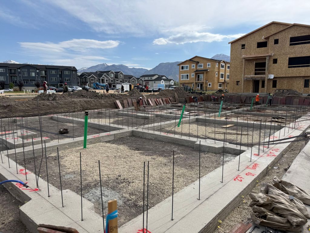 concrete foundation for townhome